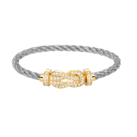 [Amore Jewelry]CHANCE LARGE 8 FIGURE BUCKLE FULLDIAMOND BRACELET GOLD