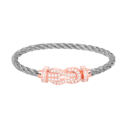 [Amore Jewelry]CHANCE LARGE 8 FIGURE BUCKLE FULL DIAMOND BRACELET ROSE GOLD