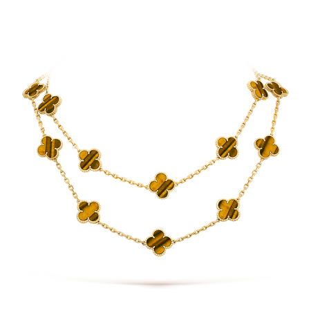 [Amore Jewelry]CLOVER 20 MOTIFS TIGER EYE ROSE GOLD