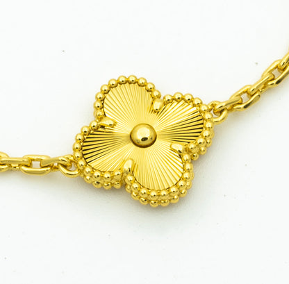 [Amore Jewelry]CLOVER BRACELET 5 MOTIFS GOLD DIAMOND