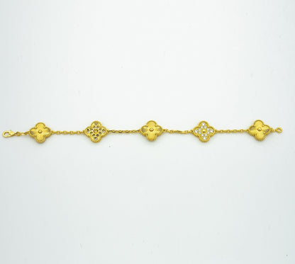 [Amore Jewelry] CLOVER 5 MOTIF LASER BRACELET COLLECTION