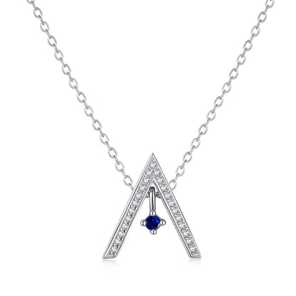 [Amore Jewelry]Sparkling "A" Shape Necklace