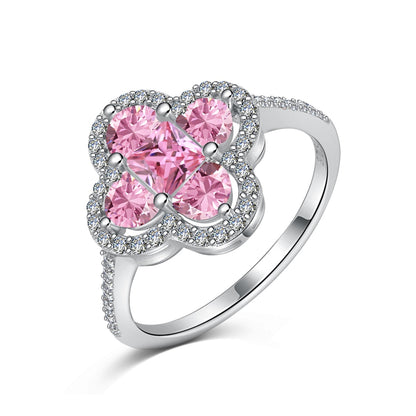 [Amore Jewelry]Luxurious Eternity Flower Shape Banquet Ring