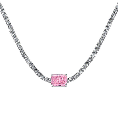 [Amore Jewelry]2.0 carat Ornate Emerald Cut Necklace