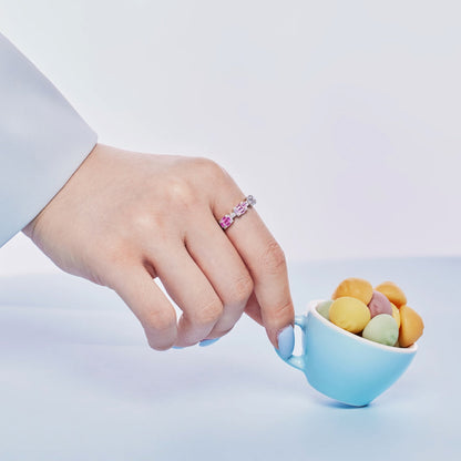 [Amore Jewelry]Unique Colorful Emerald Cut Party Ring