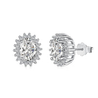 [Amore Jewelry]Delicate Radiant Oval Cut Daily Earrings