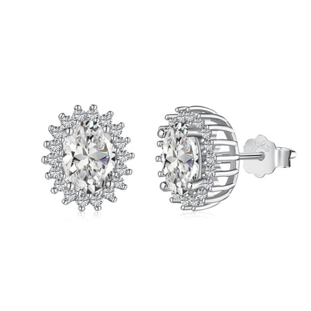 [Amore Jewelry]Delicate Radiant Oval Cut Daily Earrings
