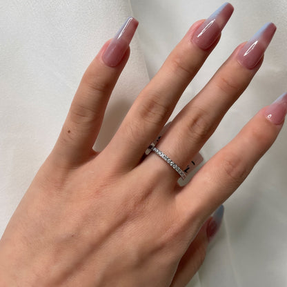 [Amore Jewelry]Delicate Sparkling Round Cut Daily Ring