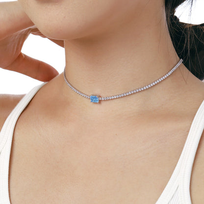 [Amore Jewelry]2.0 carat Ornate Emerald Cut Necklace