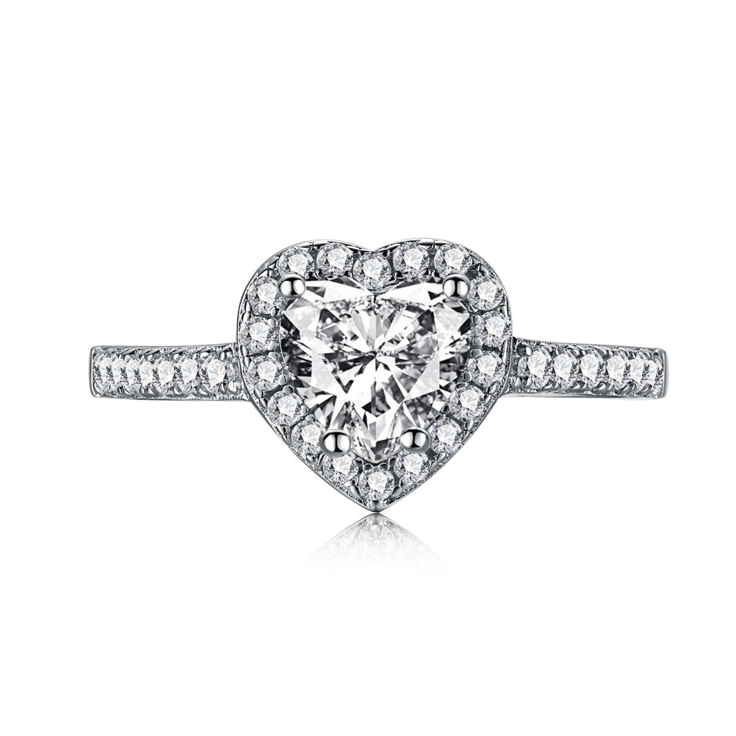 [Amore Jewelry]Eternity Splashy Romantic Heart Shape Lover Ring