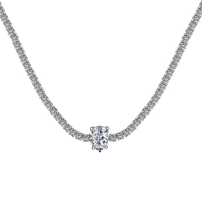 [Amore Jewelry]1.0 carat Unique Pear Cut Tennis Necklace