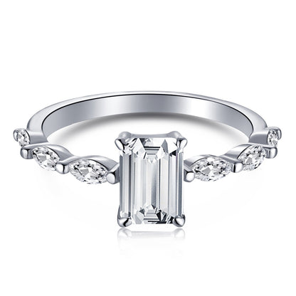 [Amore Jewelry]1.0 Carat Dainty Resplendent Radiant Cut Daily Ring