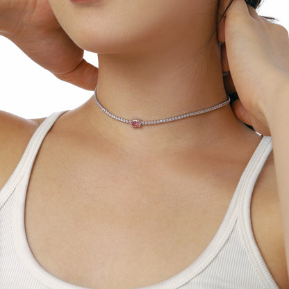 [Amore Jewelry]1.0 Carat Shining Oval Cut Necklace