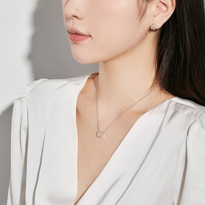 [Amore Jewelry]1.0 Carat Radiant Princess Cut Wedding Earrings