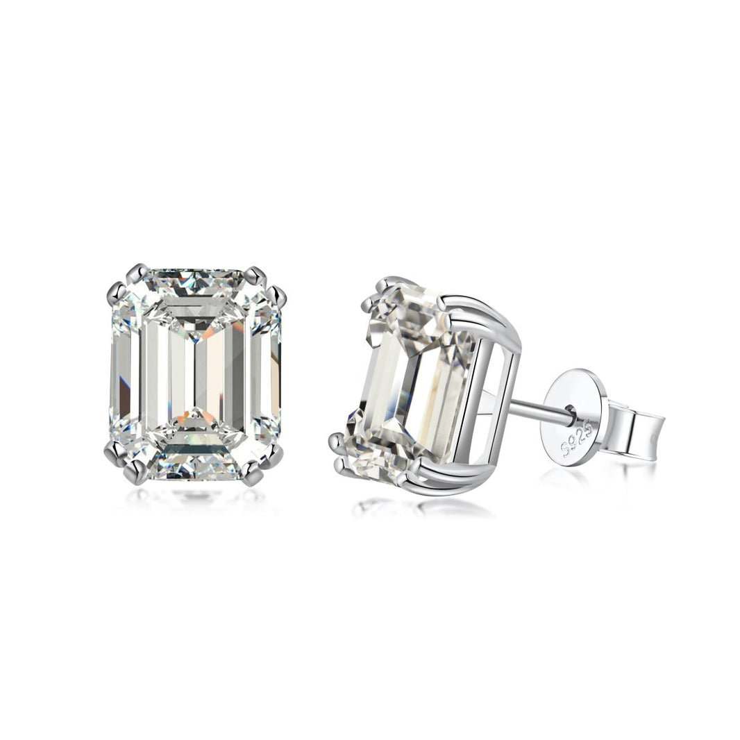 [Amore Jewelry]Dazzling Square Shape Earrings