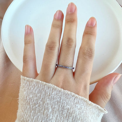 [Amore Jewelry]Delicate Sparkling Round Cut Daily Ring