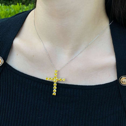 [Amore Jewelry]Radiant Cross Shape Necklace
