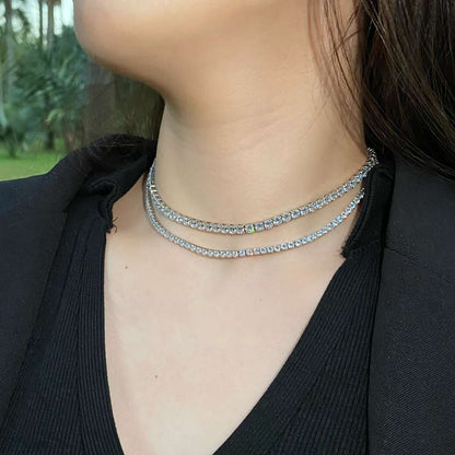 [Amore Jewelry]Elegant Tennis Chain Necklace