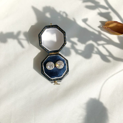 [Amore Jewelry]Classic Princess Round Shape Earrings