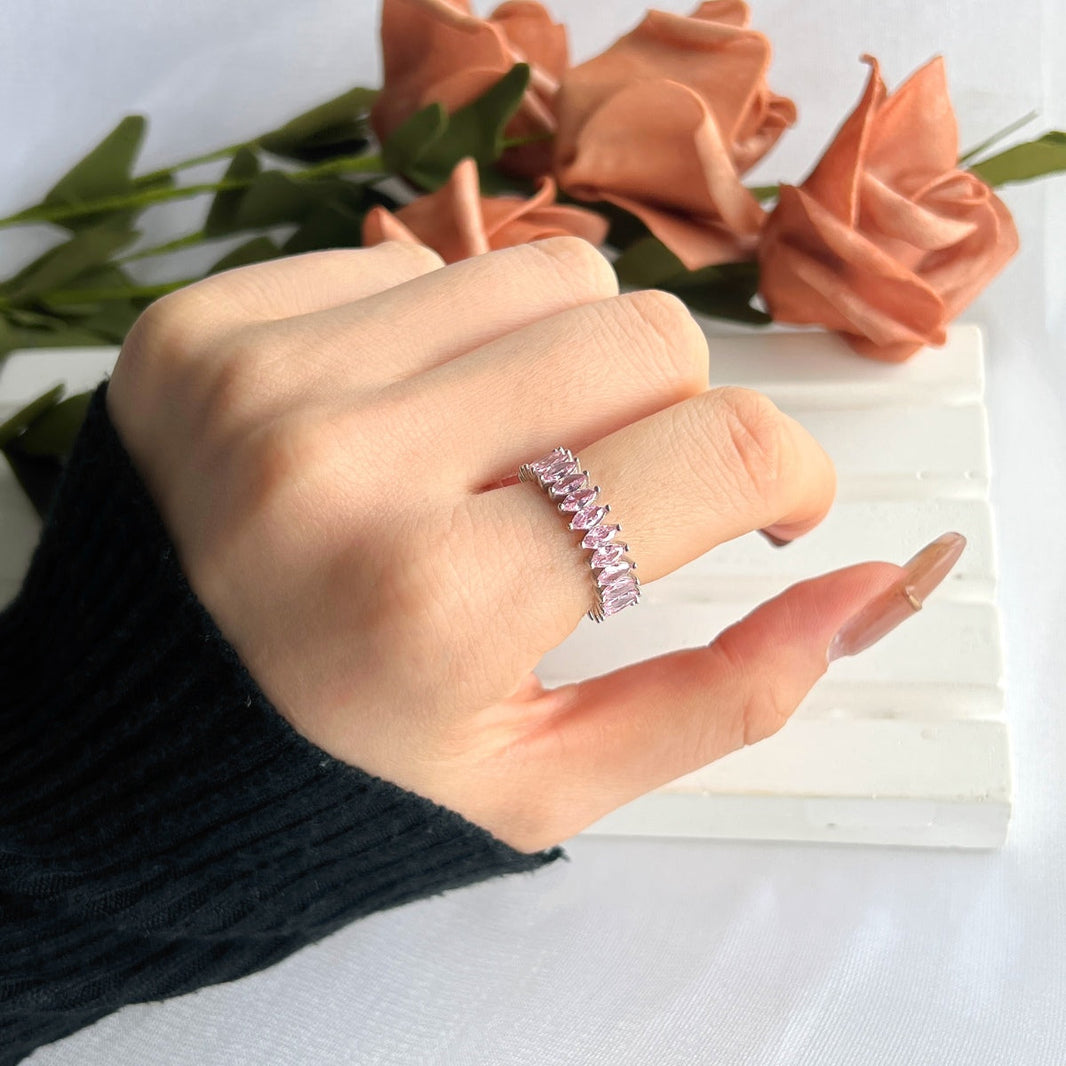 [Amore Jewelry]Gorgeous Marquise Cut Tennis Ring