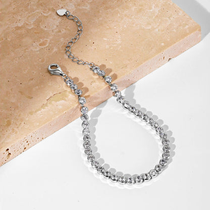 [Amore Jewelry]Ornate  Sparkling Round Cut Daily Bracelet