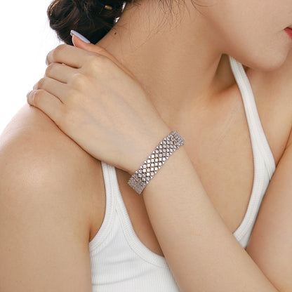 [Amore Jewelry]Ornate Elegant Round Cut Party Bracelet