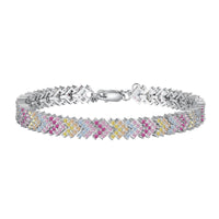 [Amore Jewelry]Ornate Sparkling Round Cut Party Bracelet