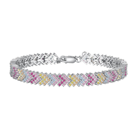 [Amore Jewelry]Ornate Sparkling Round Cut Party Bracelet