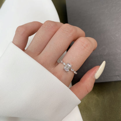 [Amore Jewelry]1.0 Carat Dainty Resplendent Radiant Cut Daily Ring
