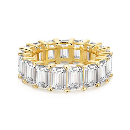 [Amore Jewelry]0.75 Carat Elegant Emerald Cut Tennis Ring