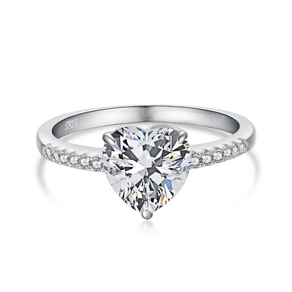 [Amore Jewelry]2.0 Carat Dazzling Lustrous Heart Cut Lover Ring