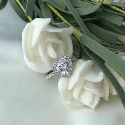 [Amore Jewelry]Eternity Splashy Romantic Heart Shape Lover Ring
