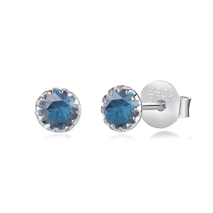 [Amore Jewelry]Sparkling Colorful Round Shape Earrings