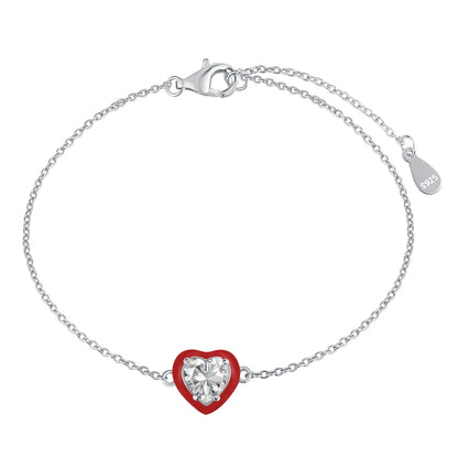 [Amore Jewelry]Sparkling Romantic Heart Shape Lover Bracelet