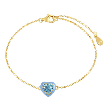 [Amore Jewelry]Sparkling Romantic Heart Shape Lover Bracelet