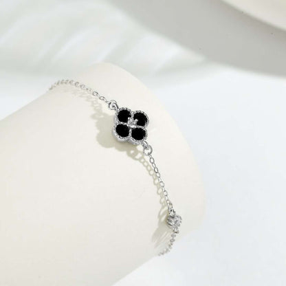 [Amore Jewelry]Delicate Four Leaf Clover Bracelet