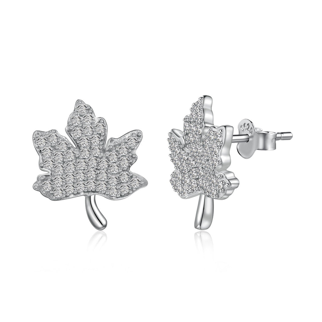 [Amore Jewelry]Exquisite Maple Leaf Design Earrings