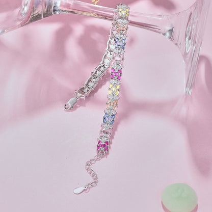 [Amore Jewelry]Delicate Colorful Multi Cut Party Bracelet