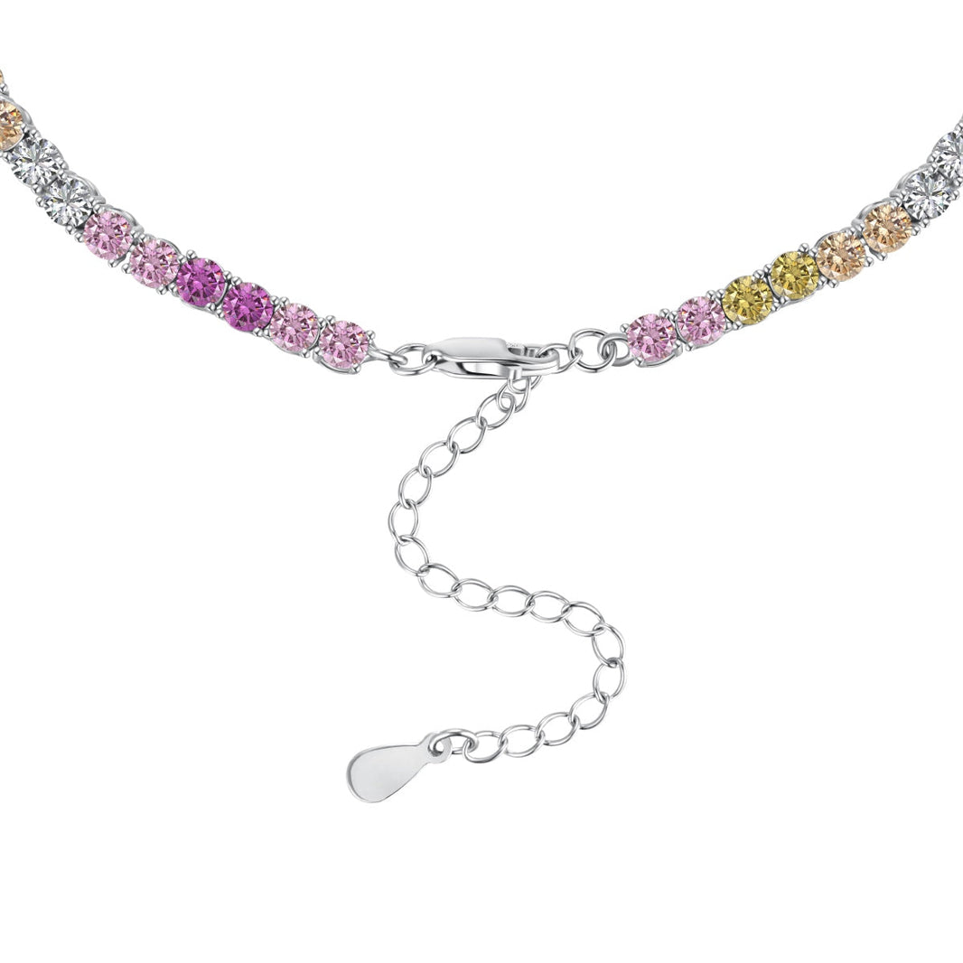 [Amore Jewelry]Delicate Colorful Tennis Necklace