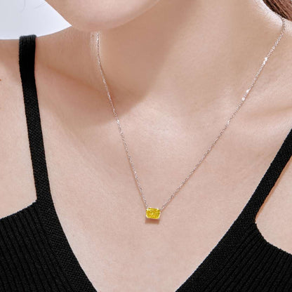 [Amore Jewelry]Luxurious Square Shape Colorful Necalack