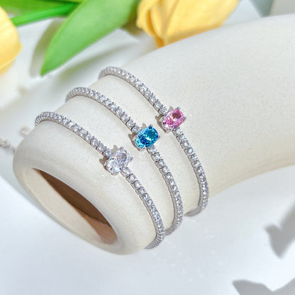[Amore Jewelry]0.75 Carat Exquisite Oval Cut Daily Bracelet