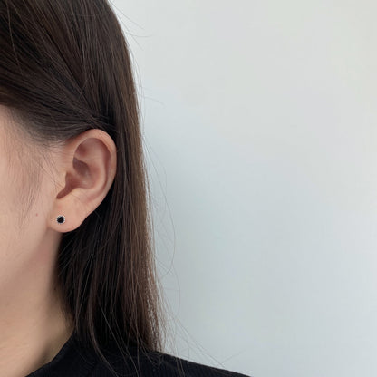 [Amore Jewelry]Sparkling Colorful Round Shape Earrings