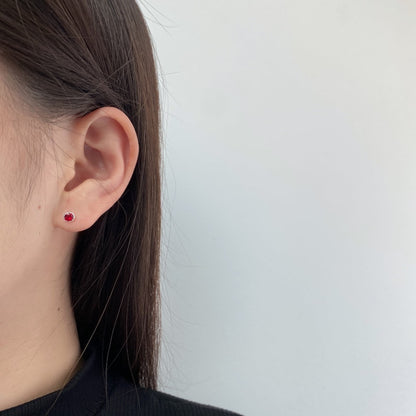 [Amore Jewelry]Sparkling Colorful Round Shape Earrings