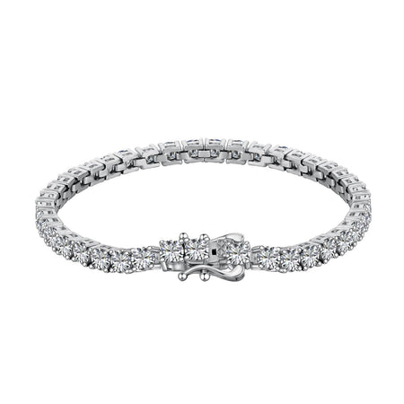 [Amore Jewelry]Luxurious Ornate Round Cut Tennis Bracelet