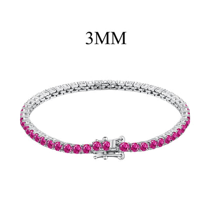 [Amore Jewelry]Radiant Colorful Round Cut Party Bracelet