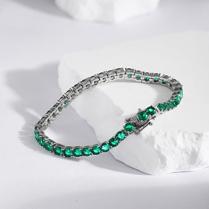 [Amore Jewelry]Radiant Colorful Round Cut Party Bracelet