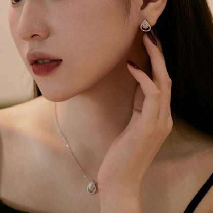 [Amore Jewelry]Sparkling Delicate Water Drop Shape Daily Earrings