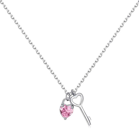 [Amore Jewelry]Unique Heart Shape Key Pendent Necklace