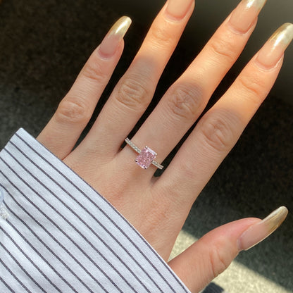 [Amore Jewelry]2.0 Carat Dazzling Sparkling Radiant Cut Party Ring