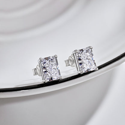 [Amore Jewelry]Radiant Luxurious Princess Cut Daily Earrings